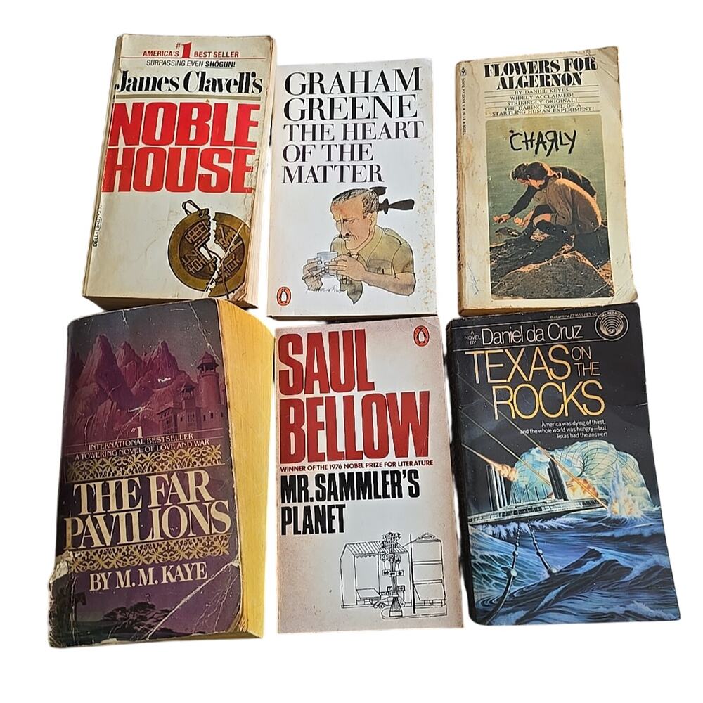 Lot‎ of 6 Mixed Authors Literary Fiction Science Fiction Paperback Novel Books